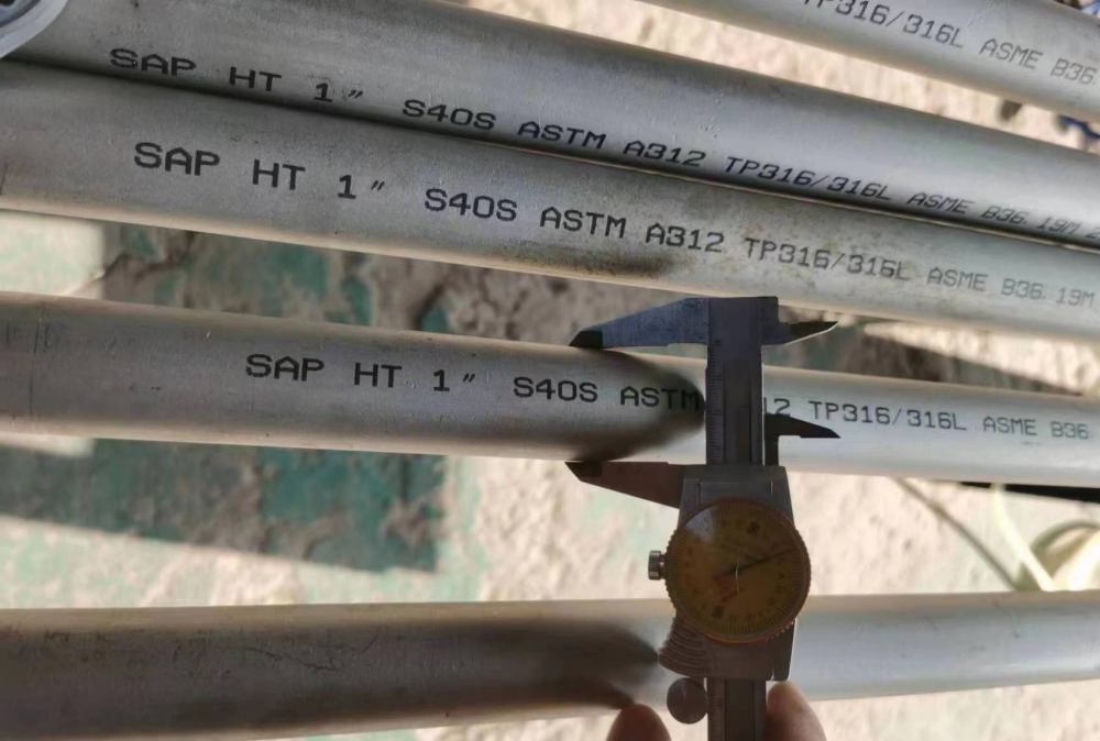 HT PIPE 1INCH SCH40S ASTM A312 TP316L TUBO ASME B36.19